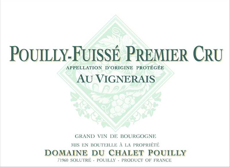** Visualisation. Télécharger l’image pour avoir la meilleur résolution possible. **
 Image de l'étiquette de Pouilly-Fuissé Premier Cru Au Vignerais du Domaine du Chalet Pouilly.