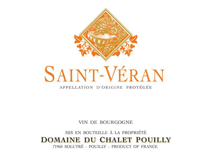 ** Preview. Download file for best image quality. **
 Depicts a label of Saint-Véran by Domaine du Chalet Pouilly.